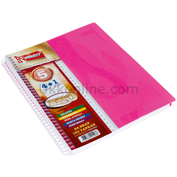 MİKRO AYRAÇLI DEFTER PP KAPAK A-4 EKO 4+1 150 YP