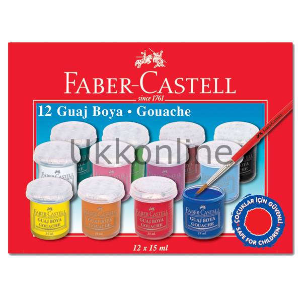 FABER GUAJ BOYA 12 RENK ŞİŞE