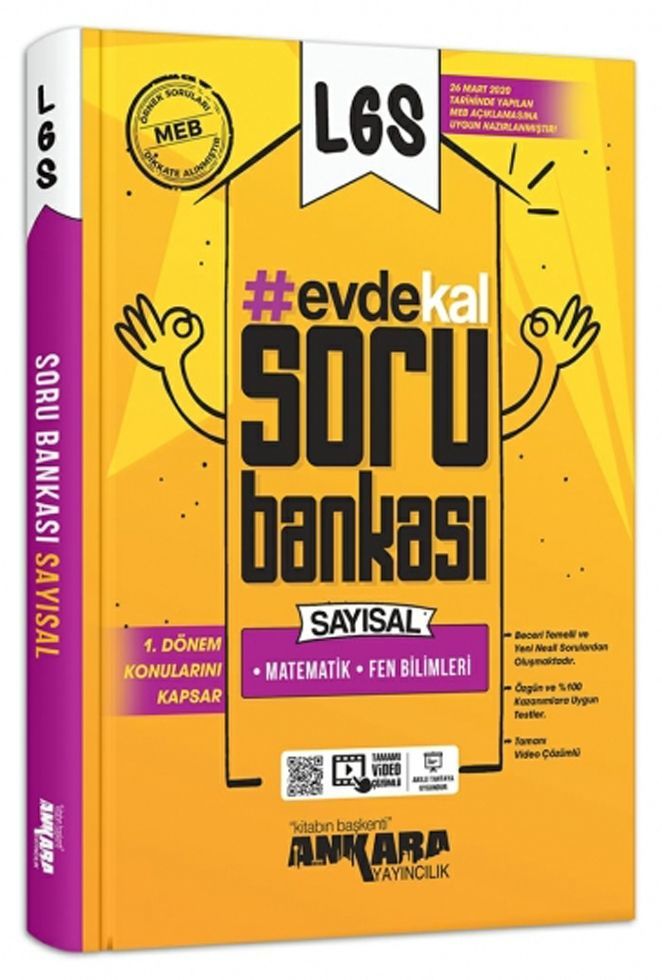 8.SINIF EVDE KAL SAYISAL SORU BANKASI ANKARA YAYINCILIK