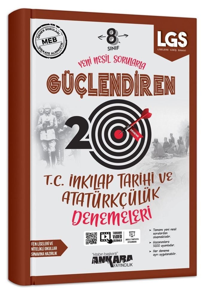 8. Sınıf LGS T.C. İnkılap Tarihi ve Atatürkçülük Güçlendiren 20 Deneme