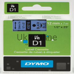 DYMO D1 ŞERİT S0720560 12-7Mt  MAVİ-SİYAH 45016