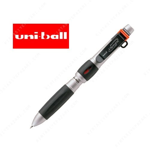 Uni Clipturn Çoklu Kalem Tükenmez+Versatil Gümüş