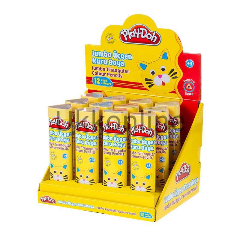 PLAYDOH KURUBOYA TÜP JUMBO ÜÇGEN 12 RENK