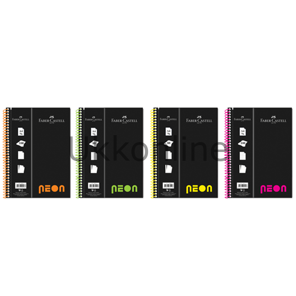 FABER OKUL DEFTERİ NEON SPR PP KPK A4 80YP ÇİZGİLİ