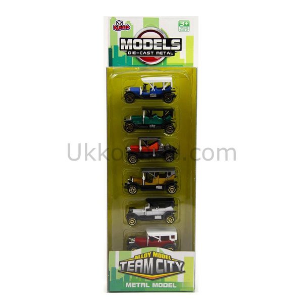 4039YB KUT. 6PCS DIE-CAST KLASİK OTOMOBİL