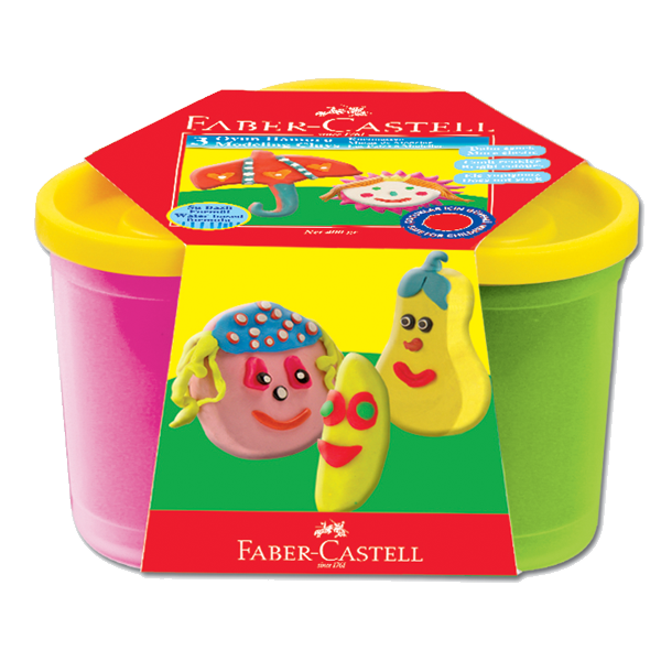 FABER OYUN HAMUR 3 RENK 400gr SU BAZLİ PLS KUTU