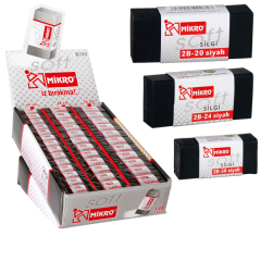 MİKRO SİLGİ SOFT SİYAH 148 Lİ 2B 20-24-30