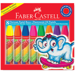 FABER PASTEL BOYA 8 RENK FOSFORLU