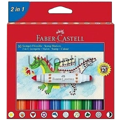 FABER KEÇELİ KALEM JUMBO ÇİFT TARAFLI 10 RENK