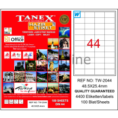 TANEX LAZER ETİKET 048-025 TW-2044