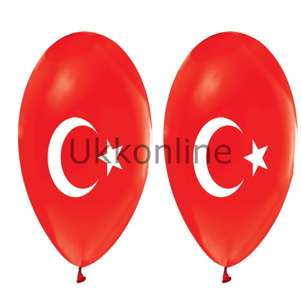 BALONEVİ BALON 1+1 BASKILI AYYILDIZ 100 LÜ