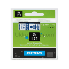 DYMO D1 ŞERİT S0720540 12-7Mt  BEYAZ-MAVİ 45014