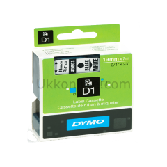 DYMO D1 ŞERİT S0720830 19-7Mt  BEYAZ-SİYAH 45803