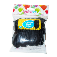 BALONEVİ BALON SİYAH 12inc 25 Lİ