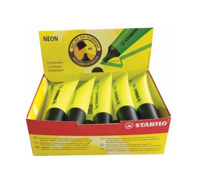 Stabilo Fosforlu Kalem Boss Neon Sarı 72/24 -(10 lu Kutu)