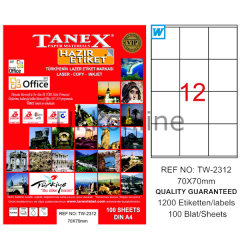 TANEX LAZER ETİKET 070-070 TW-2312