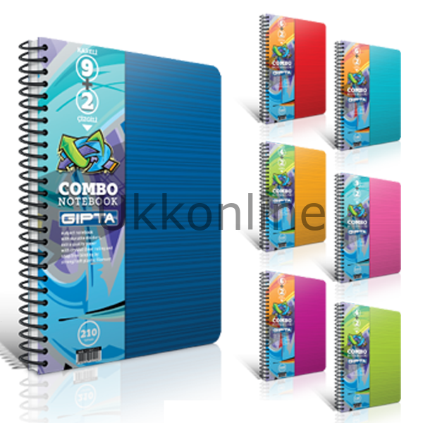 GIPTA AYRAÇLI DEFTER COMBO SPR PP KPK A4 9+2 210 Y
