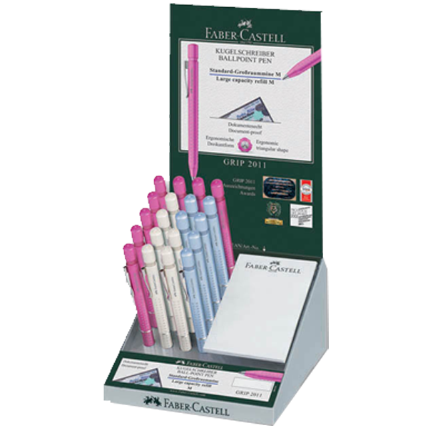 FABER TÜKENMEZ GRİP 2011 20 Lİ BEYAZ PEMBE A.MAVİ