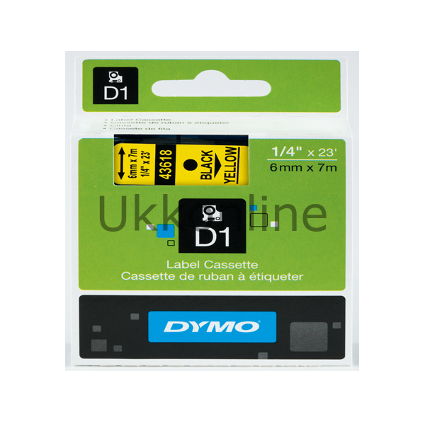 DYMO D1 ŞERİT S0720790 6-9MT  SARI-SİYAH 43618
