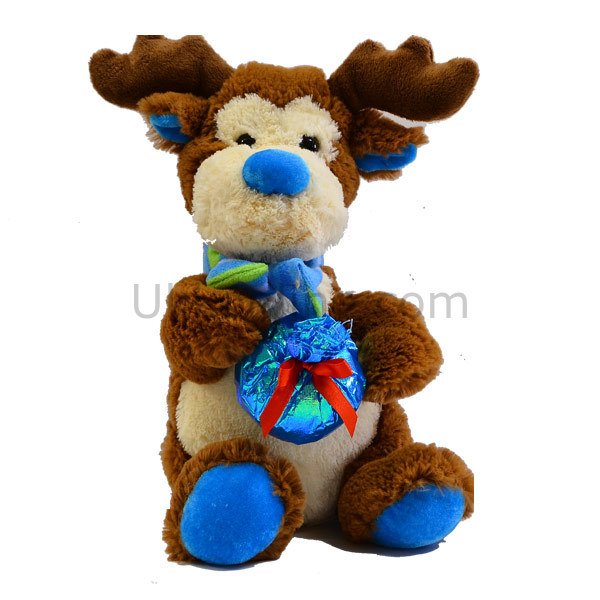 86126-2 ATKILI HEDİYE PAKETLİ PELUŞ 28CM
