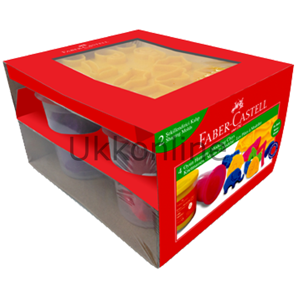 FABER OYUN HAMURU SU BAZLI 4 RENK + 2 KALIP