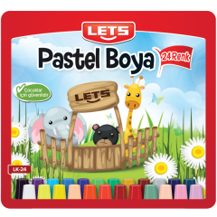LETS PASTEL BOYA 24 RENK PLASTİK ÇANTALI