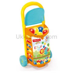 1814 FISHER-PRICE ÇEK-ÇEK ARABA VE  25ADET TOP