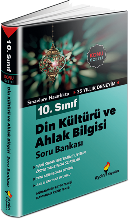 10. Sınıf Din Kültürü ve Ahlak Bilgisi Konu Özetli Soru Bankası Aydın Yayınları