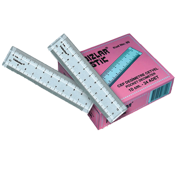 YILDIZLAR DESİMETRE CETVEL CEP 10cm 66