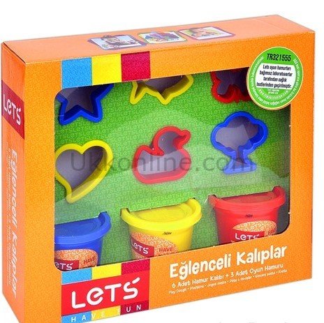 LETS EĞLENCELİ KALIPLAR 210 GR 3 RENK OYUN HAMUR