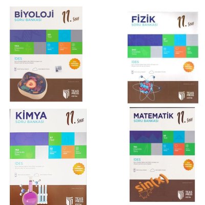 11. SINIF TEAS İDES MATEMATİK FİZİK KİMYA BİYOLOJİ SORU BANKASI