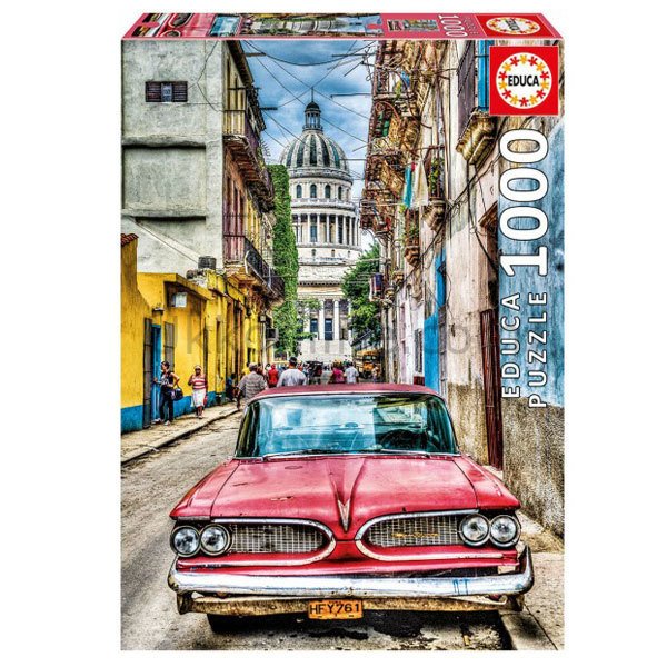 16754/EDU 1000pcs VINTAGE CAR IN OLD HAVANA / Educa/1000 parça puzzle