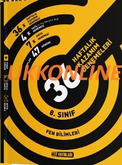 8. Sınıf Fen Bilimleri 36 Haftalık Kazanım Denemeleri