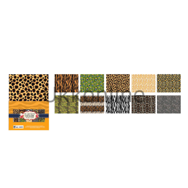 K.COLOR  ÇİFT TARAFLI ELİŞİ KAĞIDI 10 LU SAFARİ