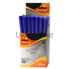 UMİX BALL PEN 1.0mm 50 Lİ KUTU MAVİ