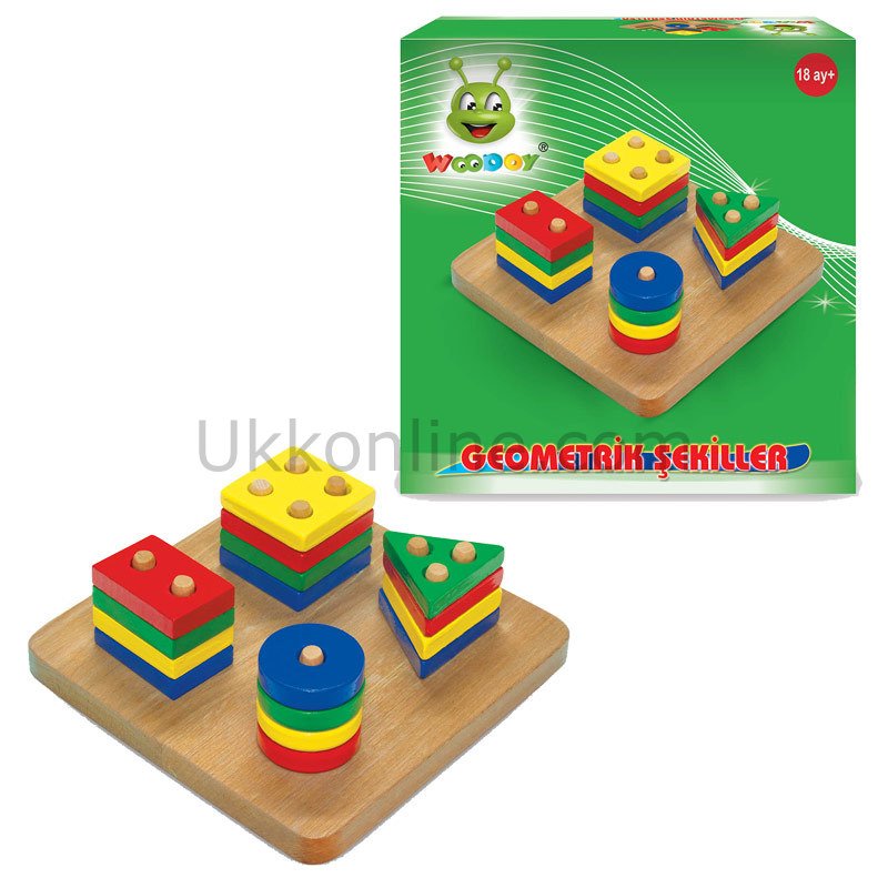 004KR WOODOY GEOMETRİK ŞEKİLLİ PALYAÇO