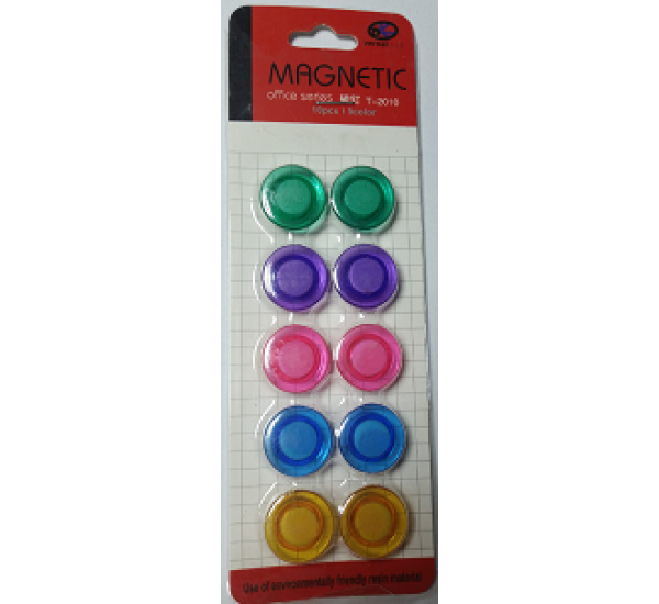 Magnet Orta Boy Oval Şeffaf  5 Renk 10 lu
