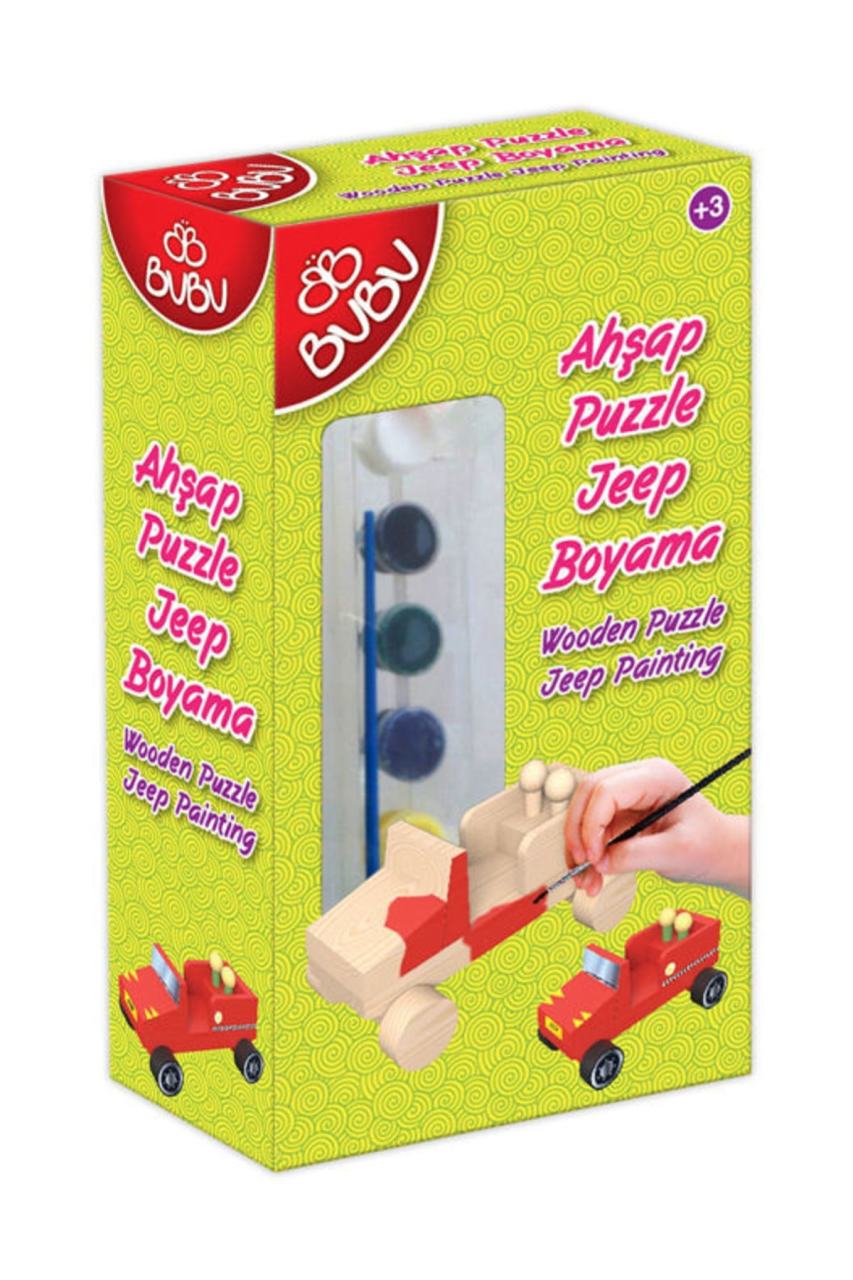 Ahşap Puzzle Jeep Boyama