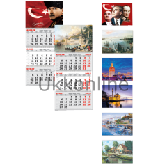 K.COLOR  DENİZCİ TAKVİMİ 3 AYLIK SPR YAĞLI BOYA 1