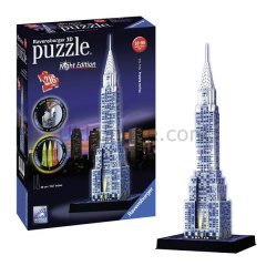 RPB125951 3D CHRYSLER BİNASI (Parlayan) 3D Puzzle /Ravensburger