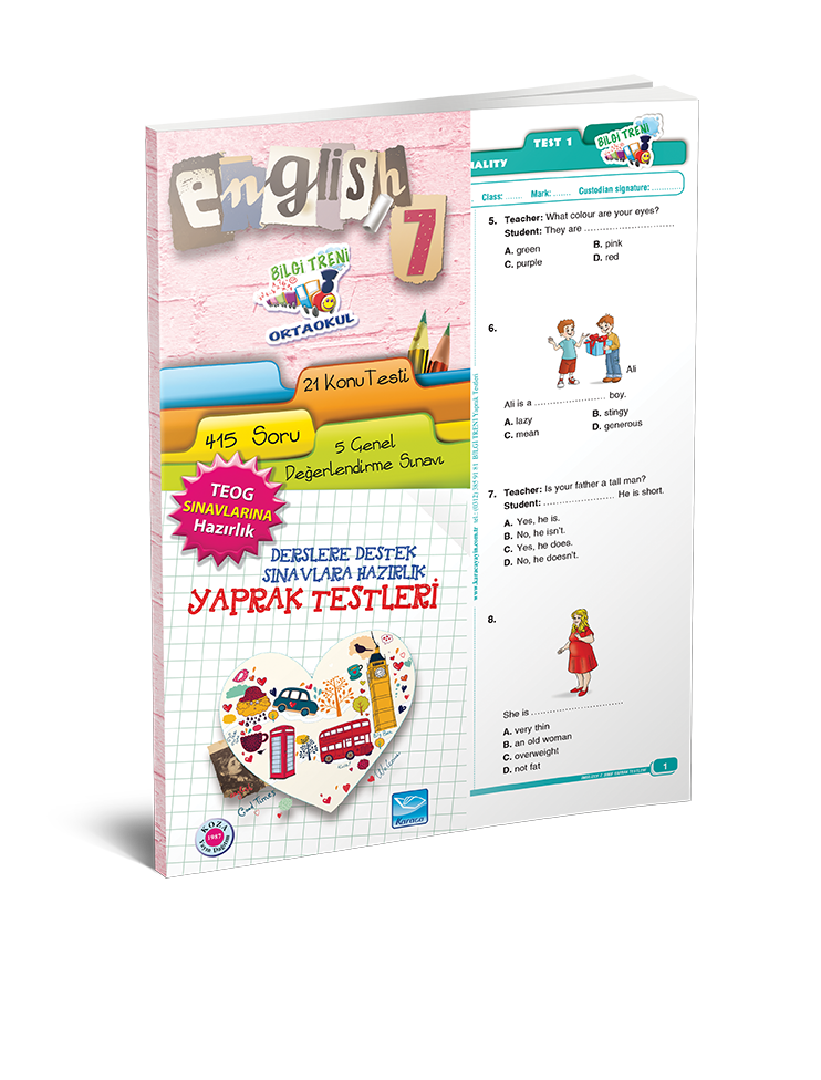 BİLGİ TRENİ YAPRAK TESTLERİ İNGİLİZCE 7