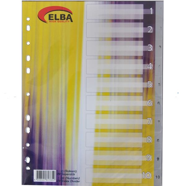 BAFİX SEPERATOR PLASTİK 1-10 RAKAMLI