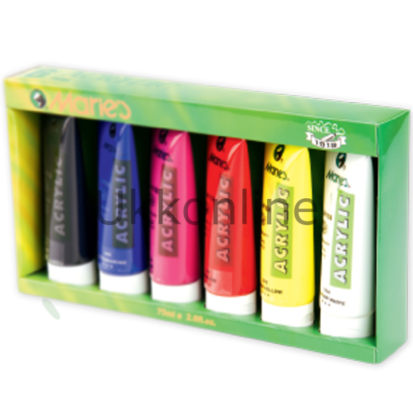 MARİES AKRİLİK BOYA 819B 6 RENK 75 ML