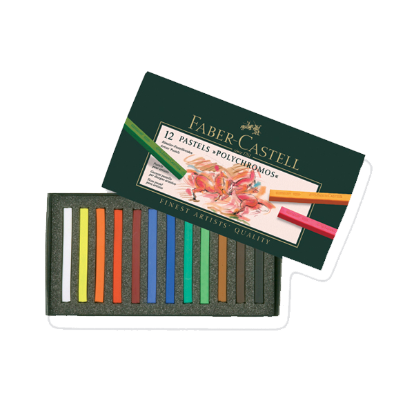 FABER POLYCHROMOS  PASTEL BOYA 12 RENK KARTON KUTU