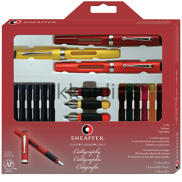 SHEAFFER KALİGRAFİ BÜYÜK SET3 KALEM+3 UÇ+14 YEDEK