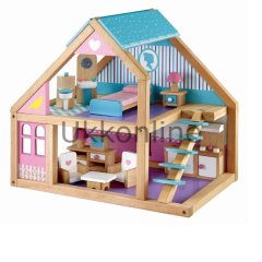 3291 EĞİTİCİ AHŞAP ÇATI KATLI BEBEK