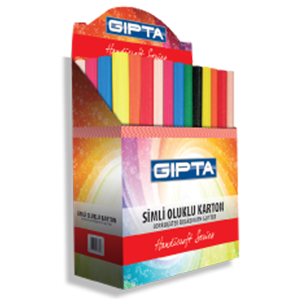 GIPTA OLUKLU KARTON RENKLİ SİMLİ 50-70 60LI