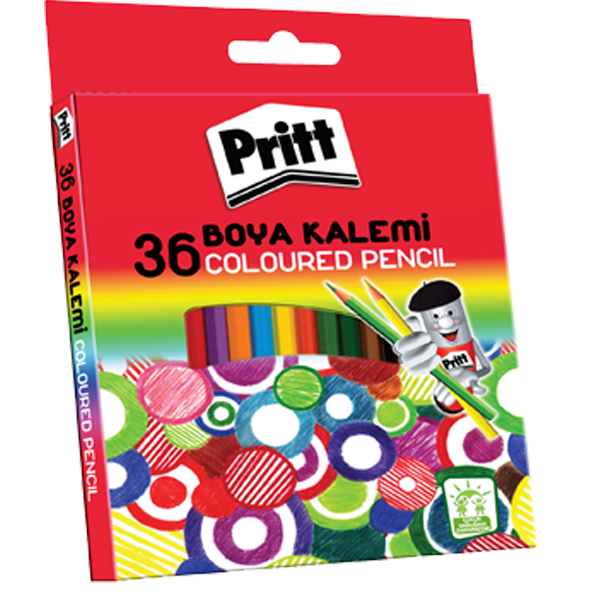 PRİTT BOYA KALEMİ 36 RENK KARTON KUTU