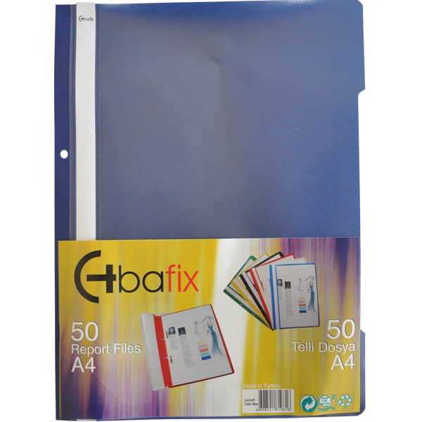 BAFİX TELLİ DOSYA PLS A-4 LACİVERT
