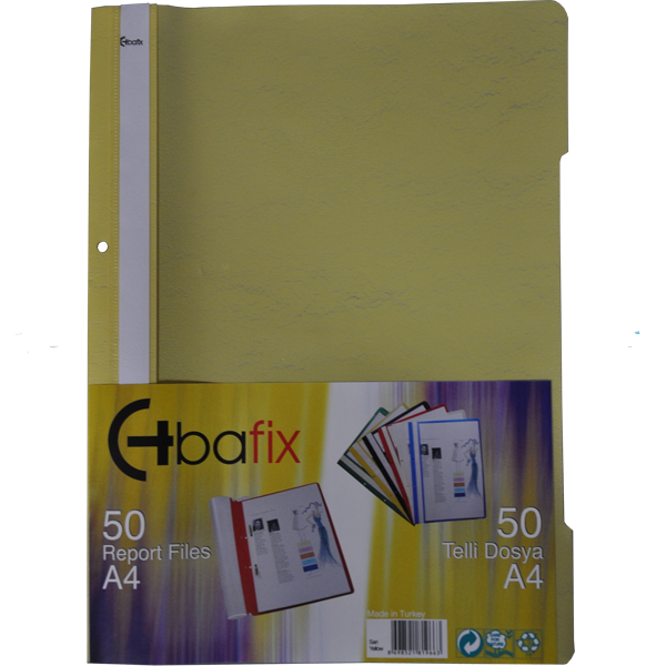 BAFİX TELLİ DOSYA PLS A-4 SARI